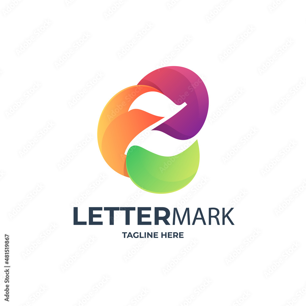 Letter Z and Abstract shape combination logo concept Letter Z and Abstract shape combination logo concept