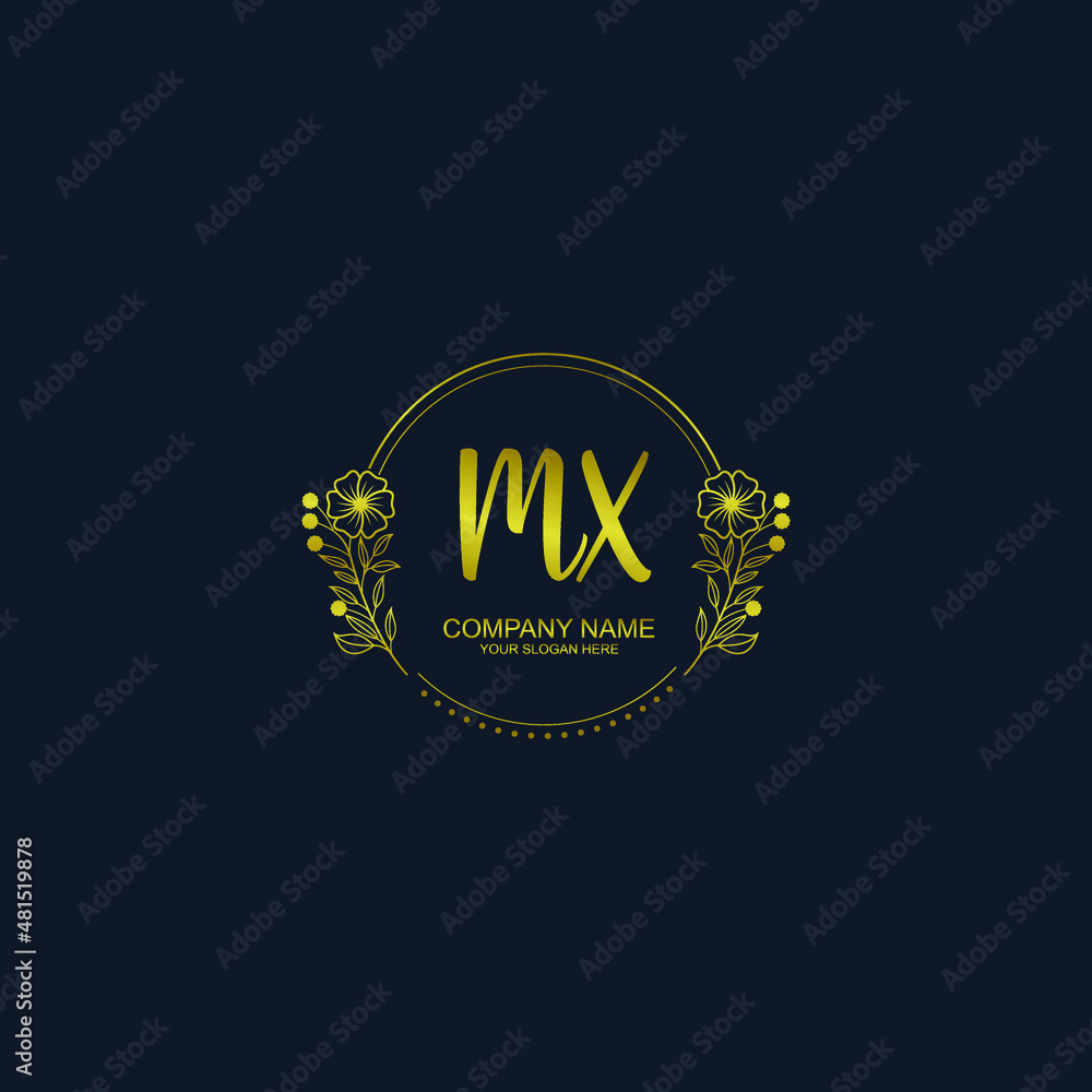 MX initial hand drawn wedding monogram logos MX initial hand drawn wedding monogram logos