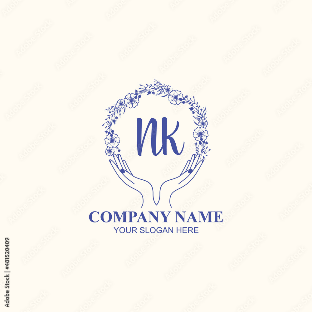 NK initial hand drawn wedding monogram logos NK initial hand drawn wedding monogram logos
