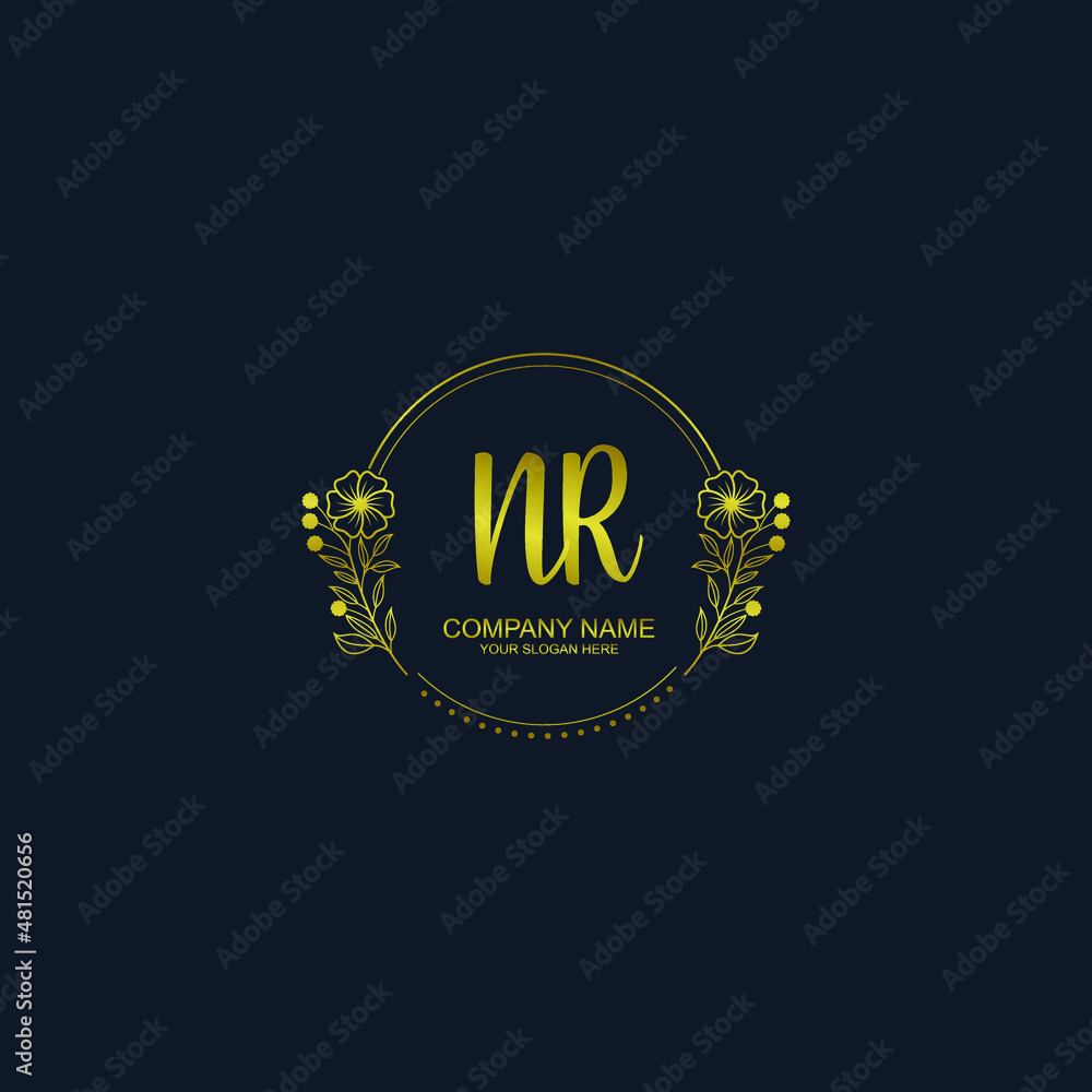 NR initial hand drawn wedding monogram logos NR initial hand drawn wedding monogram logos