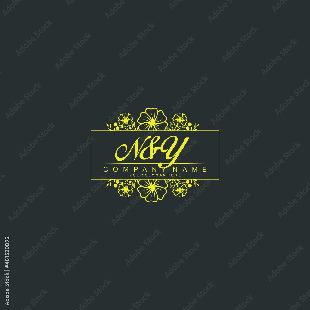 NY Initial handwriting logo vector. Hand lettering for designs NY Initial handwriting logo vector. Hand lettering for designs