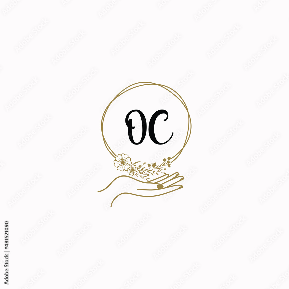 OC initial hand drawn wedding monogram logos OC initial hand drawn wedding monogram logos
