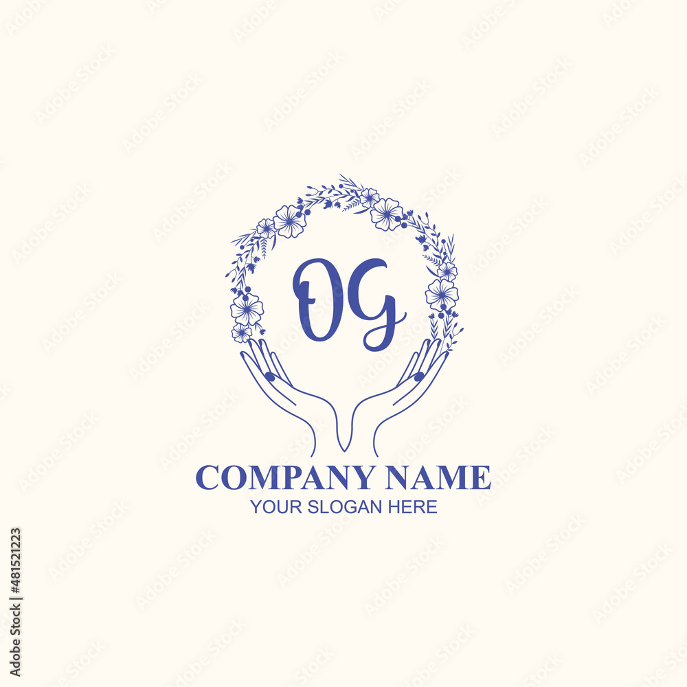 OG initial hand drawn wedding monogram logos OG initial hand drawn wedding monogram logos