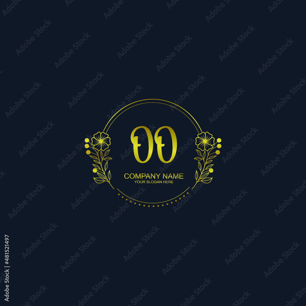 OO initial hand drawn wedding monogram logos OO initial hand drawn wedding monogram logos
