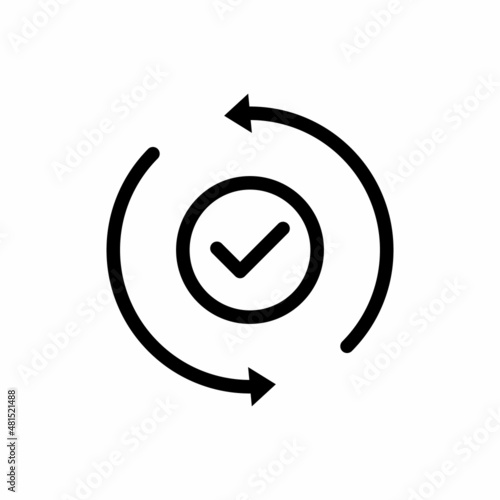 iteration line icon vector photo