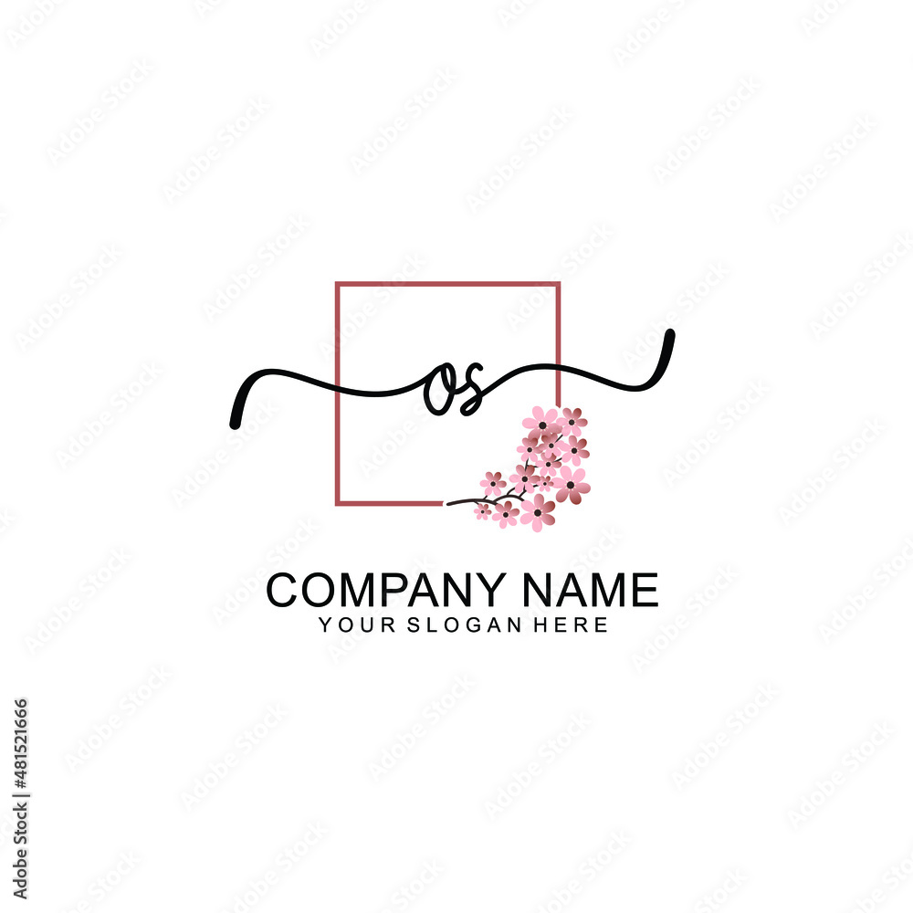 Initial OS beauty monogram and elegant logo design handwriting logo of initial signature Initial OS beauty monogram and elegant logo design handwriting logo of initial signature