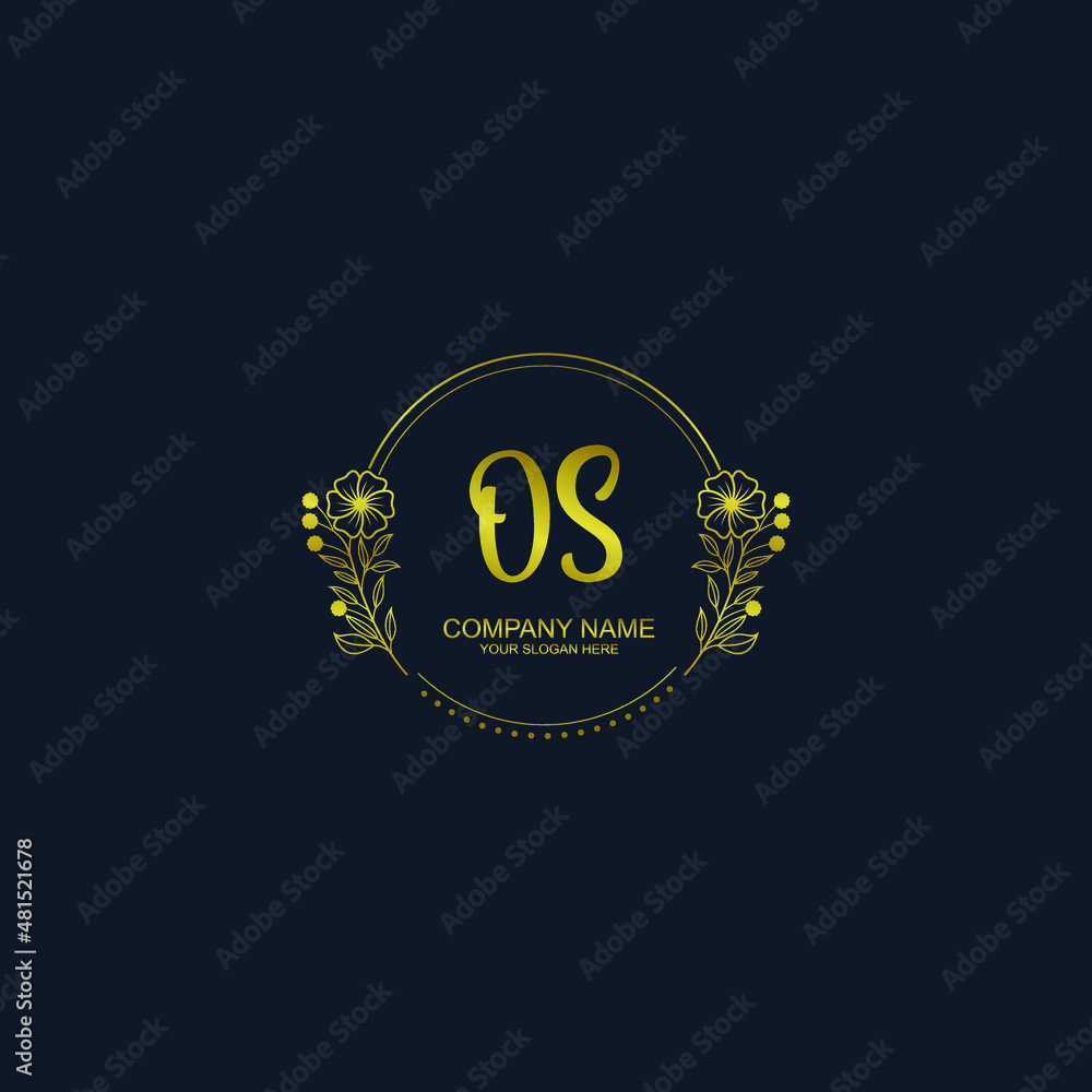 OS initial hand drawn wedding monogram logos OS initial hand drawn wedding monogram logos