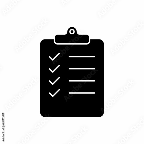 clipboard checklist form glyph icon vector