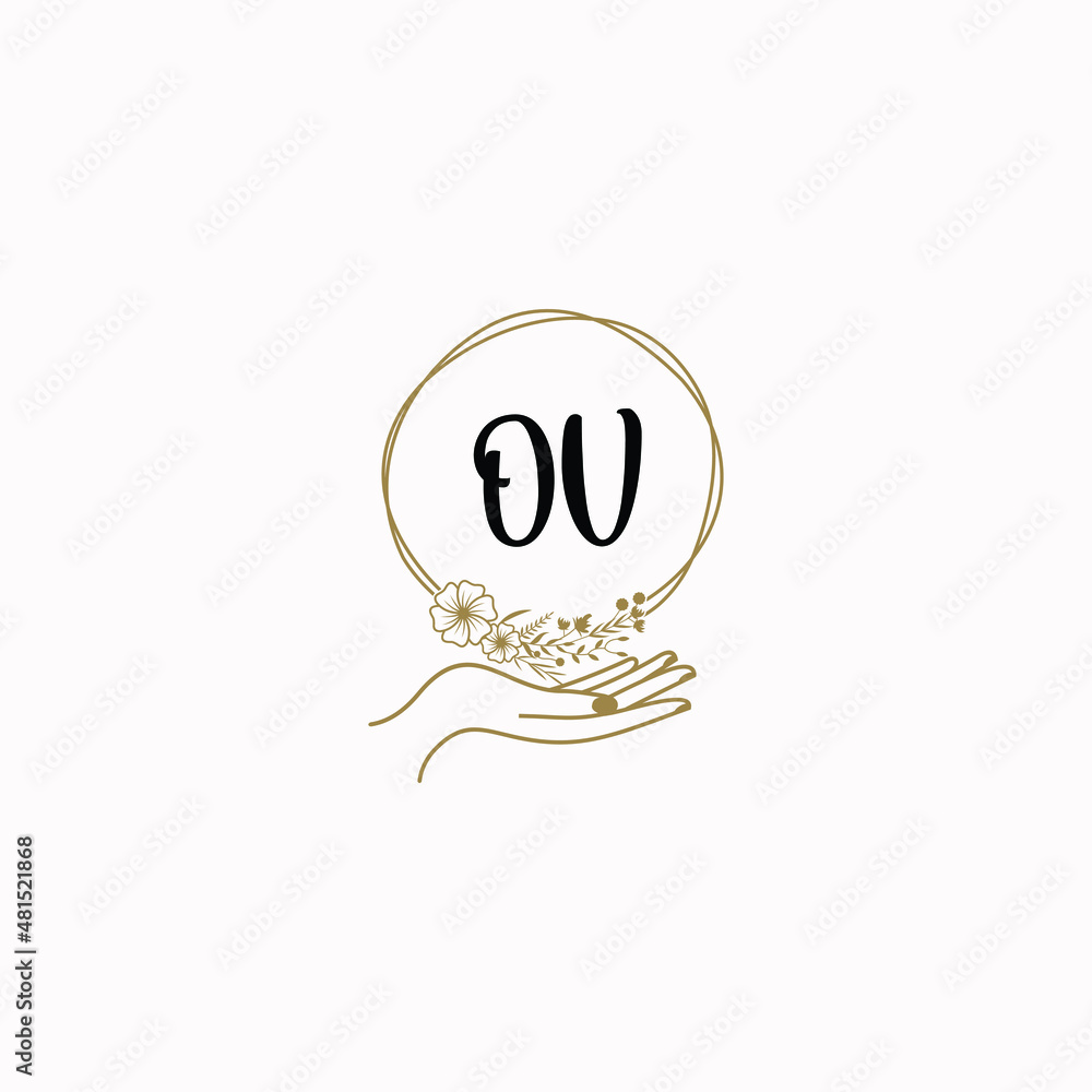 OV initial hand drawn wedding monogram logos OV initial hand drawn wedding monogram logos