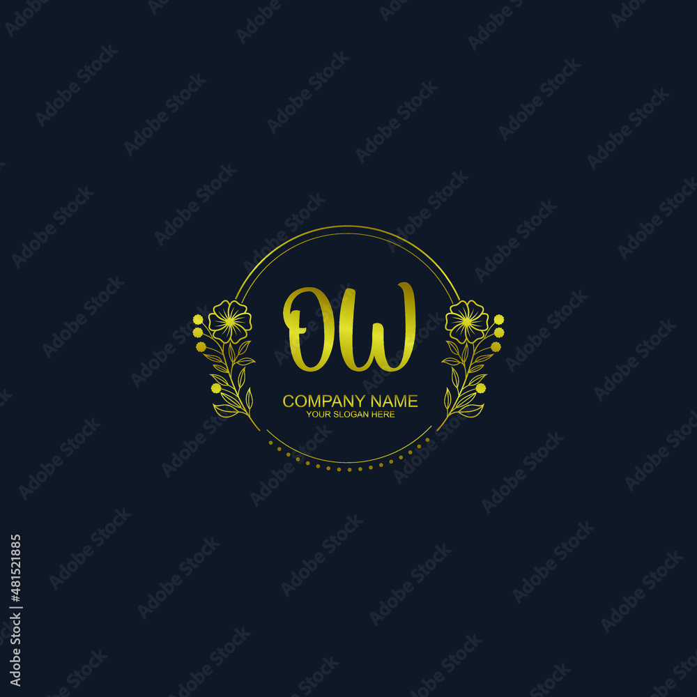 OW initial hand drawn wedding monogram logos OW initial hand drawn wedding monogram logos