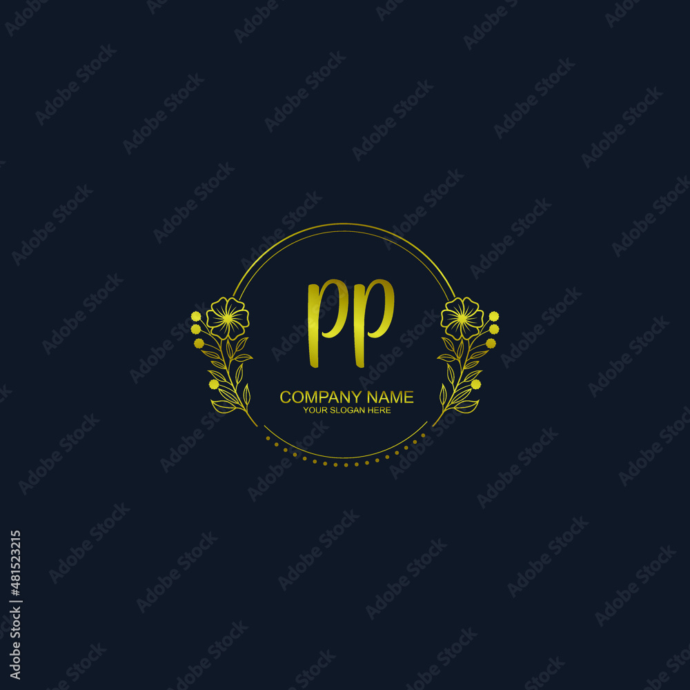 PP initial hand drawn wedding monogram logos PP initial hand drawn wedding monogram logos