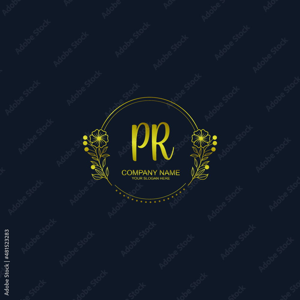 PR initial hand drawn wedding monogram logos PR initial hand drawn wedding monogram logos