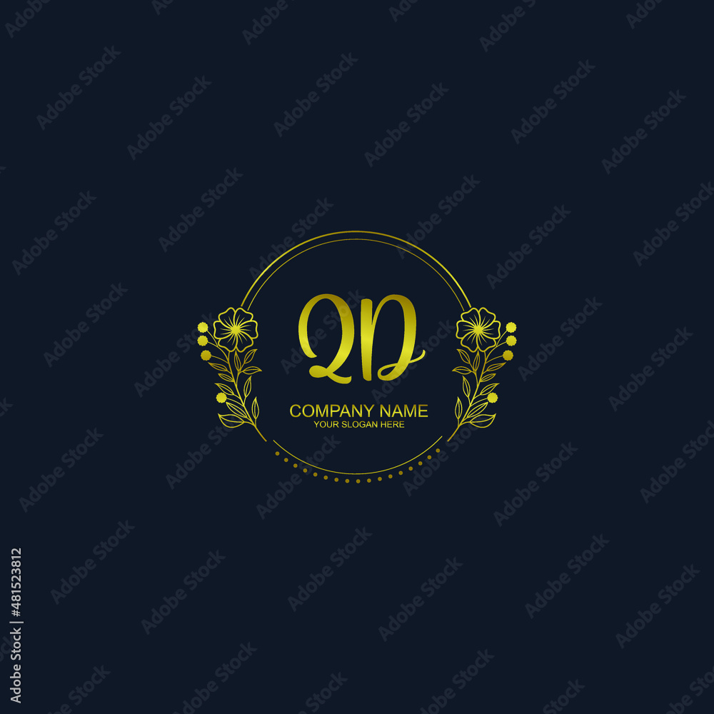 QD initial hand drawn wedding monogram logos QD initial hand drawn wedding monogram logos