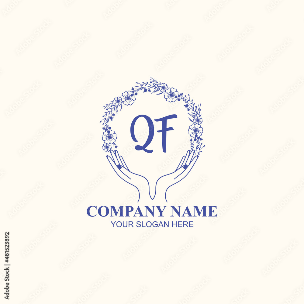 QF initial hand drawn wedding monogram logos QF initial hand drawn wedding monogram logos