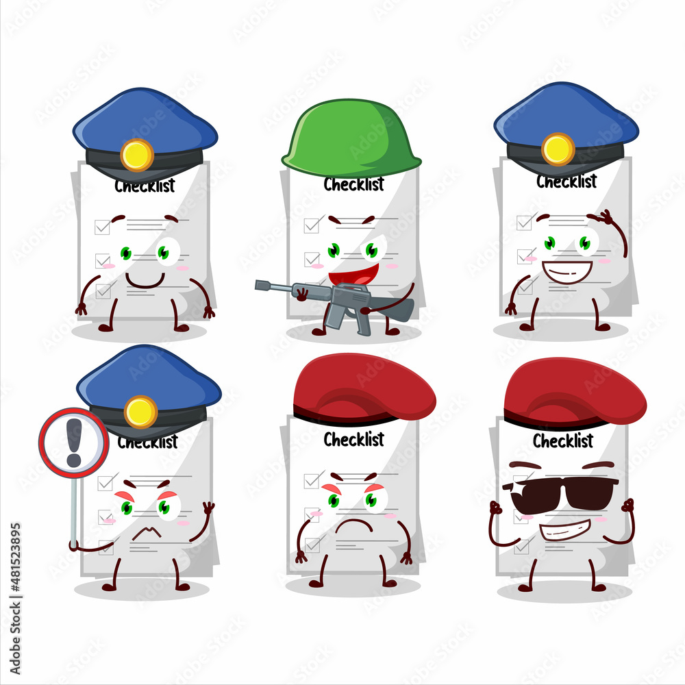 A dedicated Police officer of paper sheet mascot design style A dedicated Police officer of paper sheet mascot design style