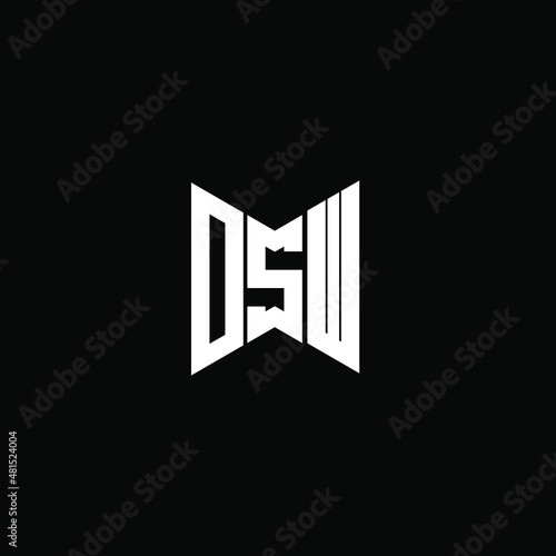 DSW letter logo creative design. DSW unique design photo