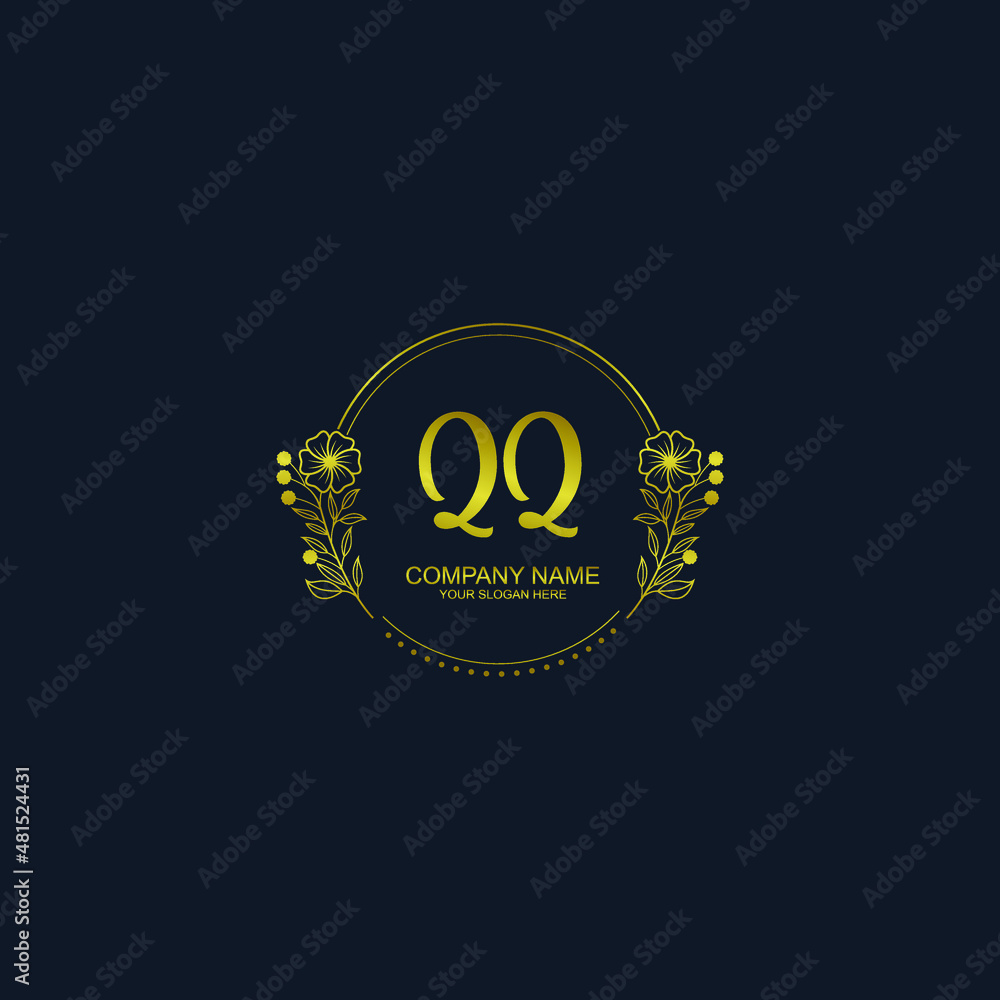 QQ initial hand drawn wedding monogram logos QQ initial hand drawn wedding monogram logos