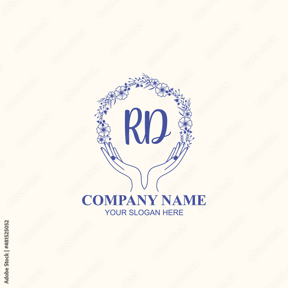 RD initial hand drawn wedding monogram logos RD initial hand drawn wedding monogram logos