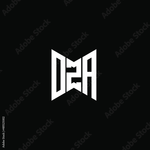 DZA letter logo creative design. DZA unique design
