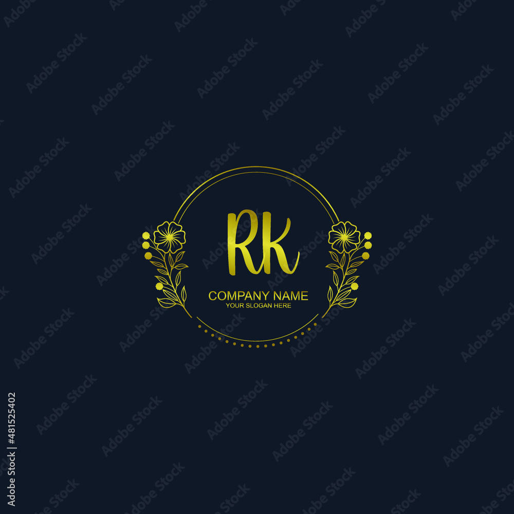 RK initial hand drawn wedding monogram logos RK initial hand drawn wedding monogram logos