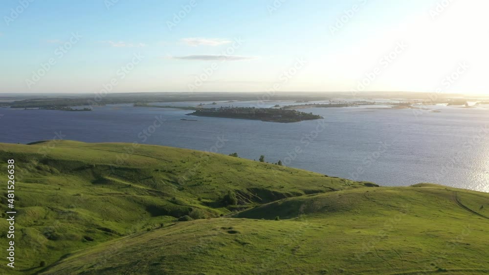 Island-city Sviyazhsk, Russia, aerial view
