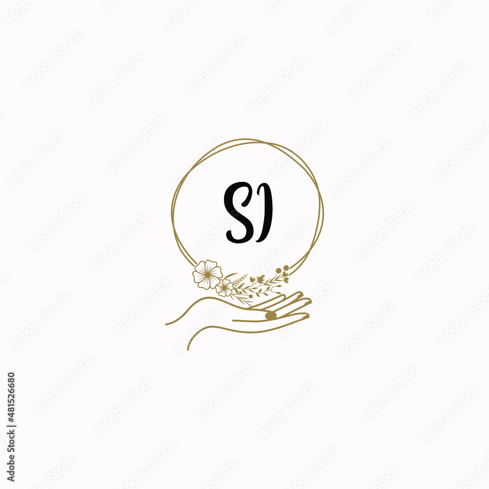 SI initial hand drawn wedding monogram logos SI initial hand drawn wedding monogram logos