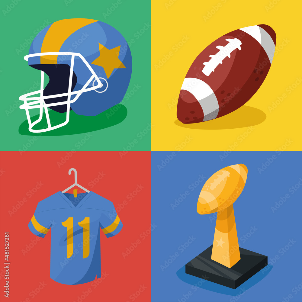 four american football icons four american football icons
