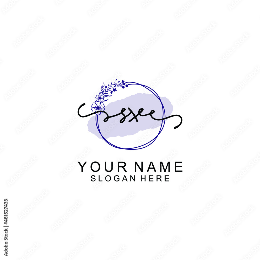 Initial SX beauty monogram and elegant logo design handwriting logo of initial signature Initial SX beauty monogram and elegant logo design handwriting logo of initial signature