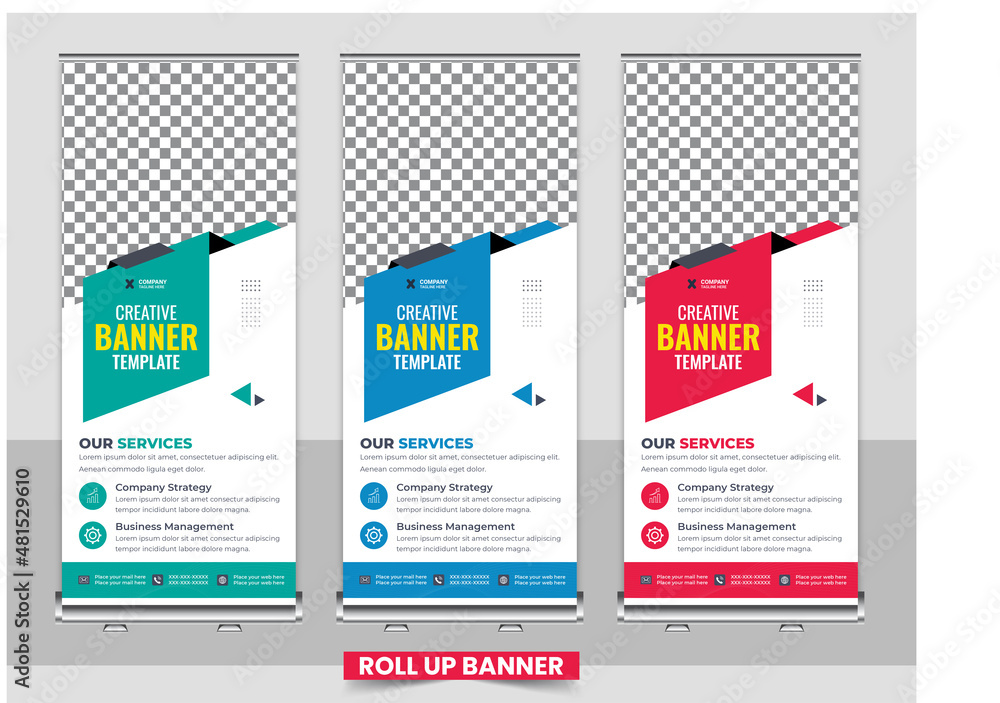 Creative Business Roll Up Signage Banner Template Design