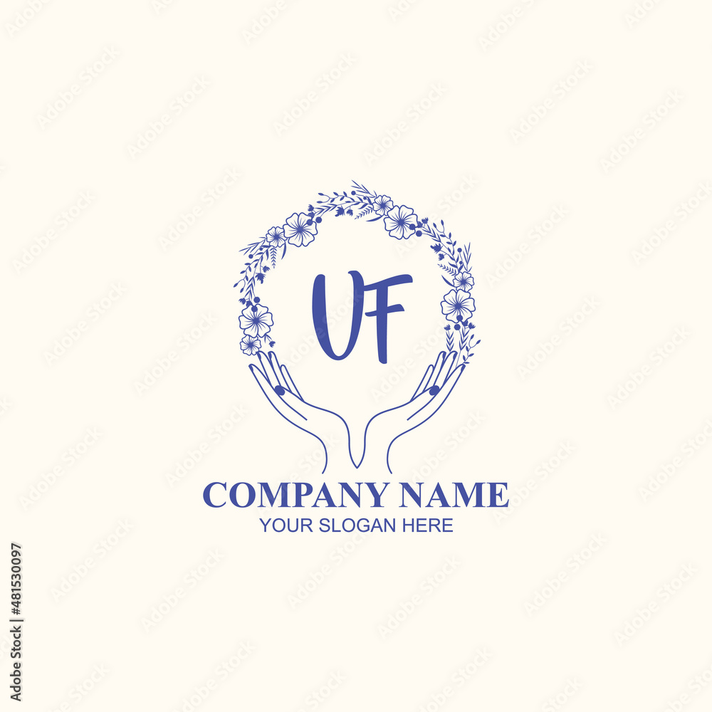 VF initial hand drawn wedding monogram logos VF initial hand drawn wedding monogram logos