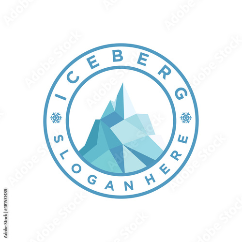 Colorful gradient style iceberg logo illustration