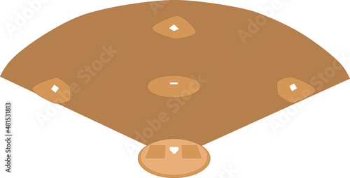 シンプルな野球のイメージ