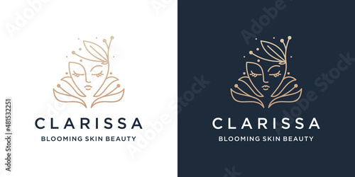 Beautiful woman logo design