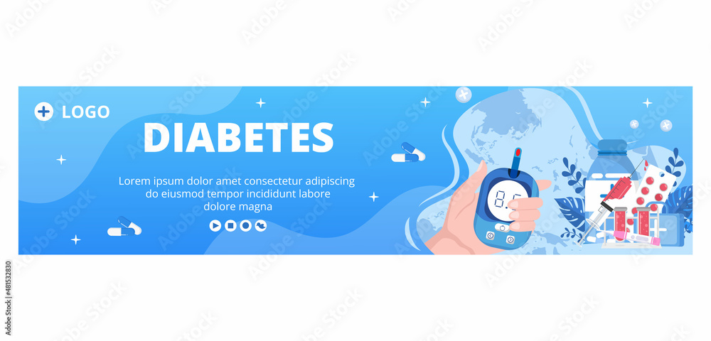 Diabetes Testing Banner Template Flat Design Illustration Editable of Square Background Suitable for Healthcare Social Media or Greetings Card Diabetes Testing Banner Template Flat Design Illustration Editable of Square Background Suitable for Healthcare Social Media or Greetings Card