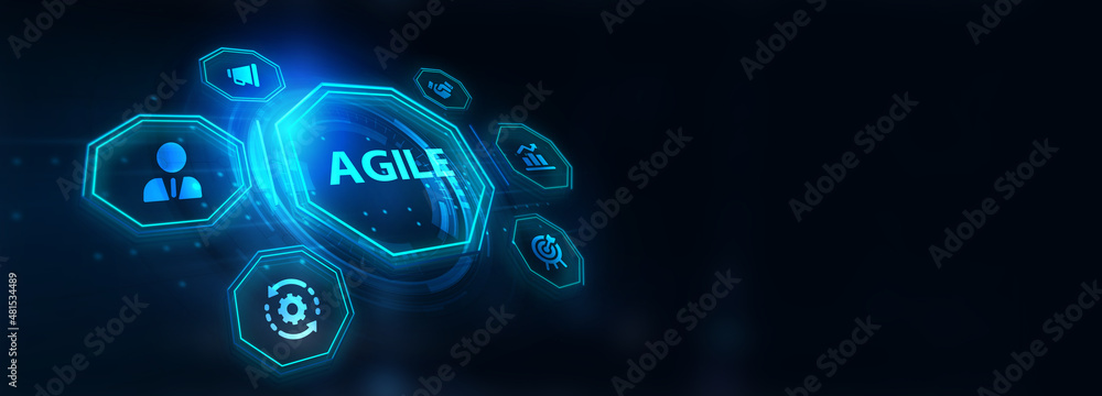 Business, Technology, Internet and network concept. Agile Software Development.3d illustration Business, Technology, Internet and network concept. Agile Software Development.3d illustration