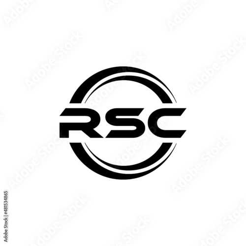 RSC letter logo design with white background in illustrator, vector logo modern alphabet font overlap style. calligraphy designs for logo, Poster, Invitation, etc. photo
