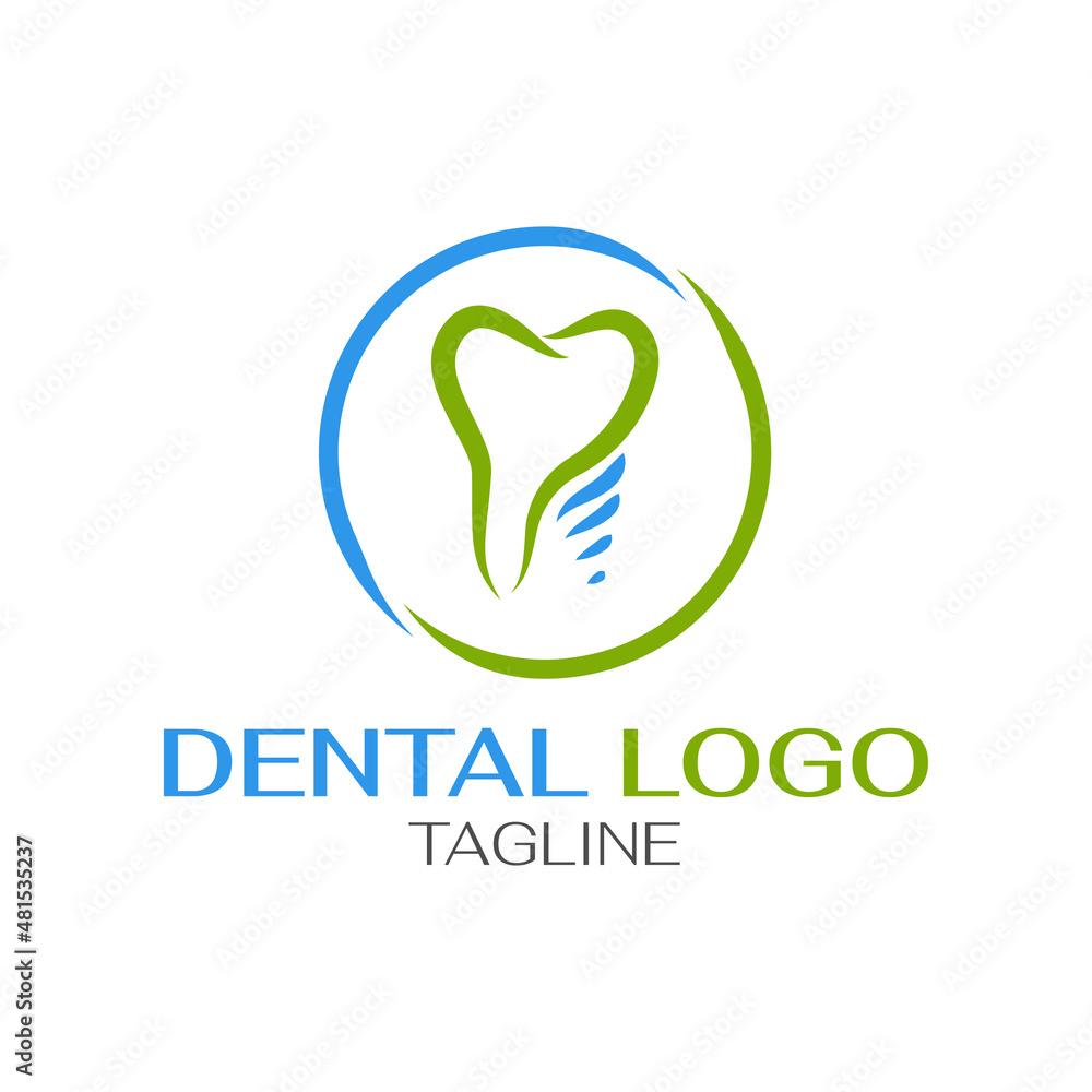 Dental concept logo design template. vector logo isolated on white background Dental concept logo design template. vector logo isolated on white background
