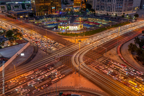 Aerial View of Salwa Road C Ring Road Doha Qatar © hasan