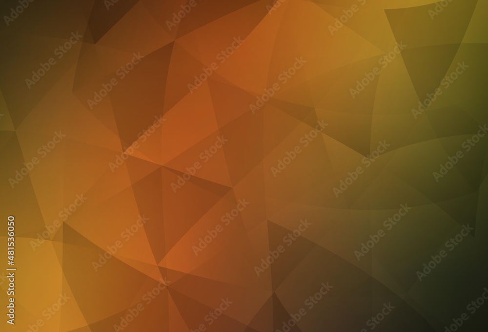 Dark Green, Yellow vector abstract polygonal background. Dark Green, Yellow vector abstract polygonal background.