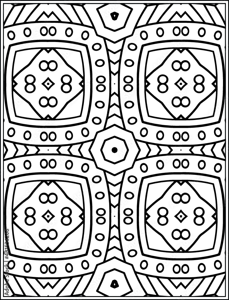 Coloring book coloring page kdp interior Stock Vector | Adobe Stock