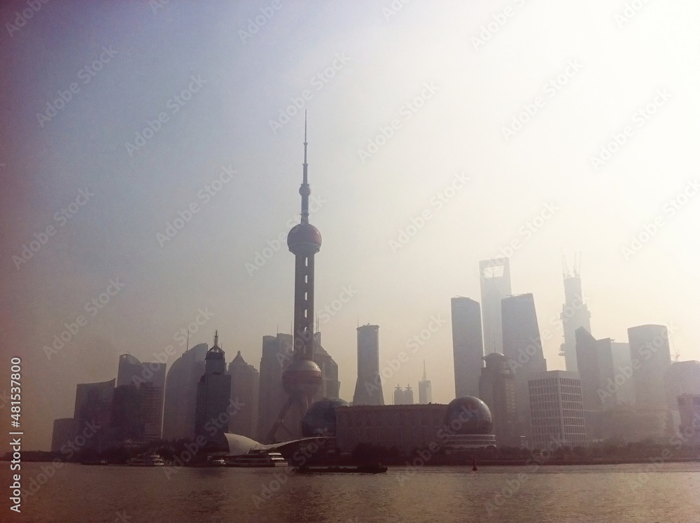 Fototapeta premium Panoramic view on the main Shanghai district