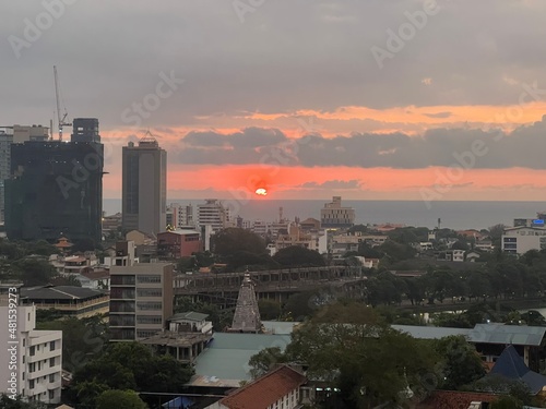 Colombo sunset in Sri Lanka 