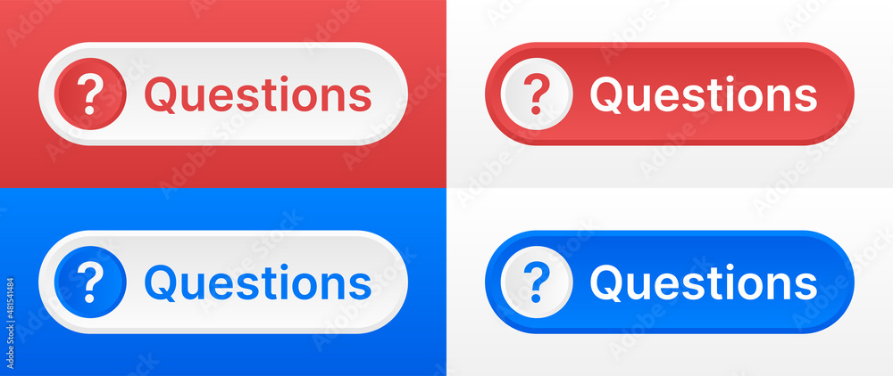 Question web button with question mark icon design. Question web button with question mark icon design.