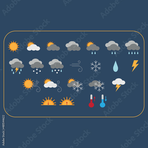 illustration of weather icons