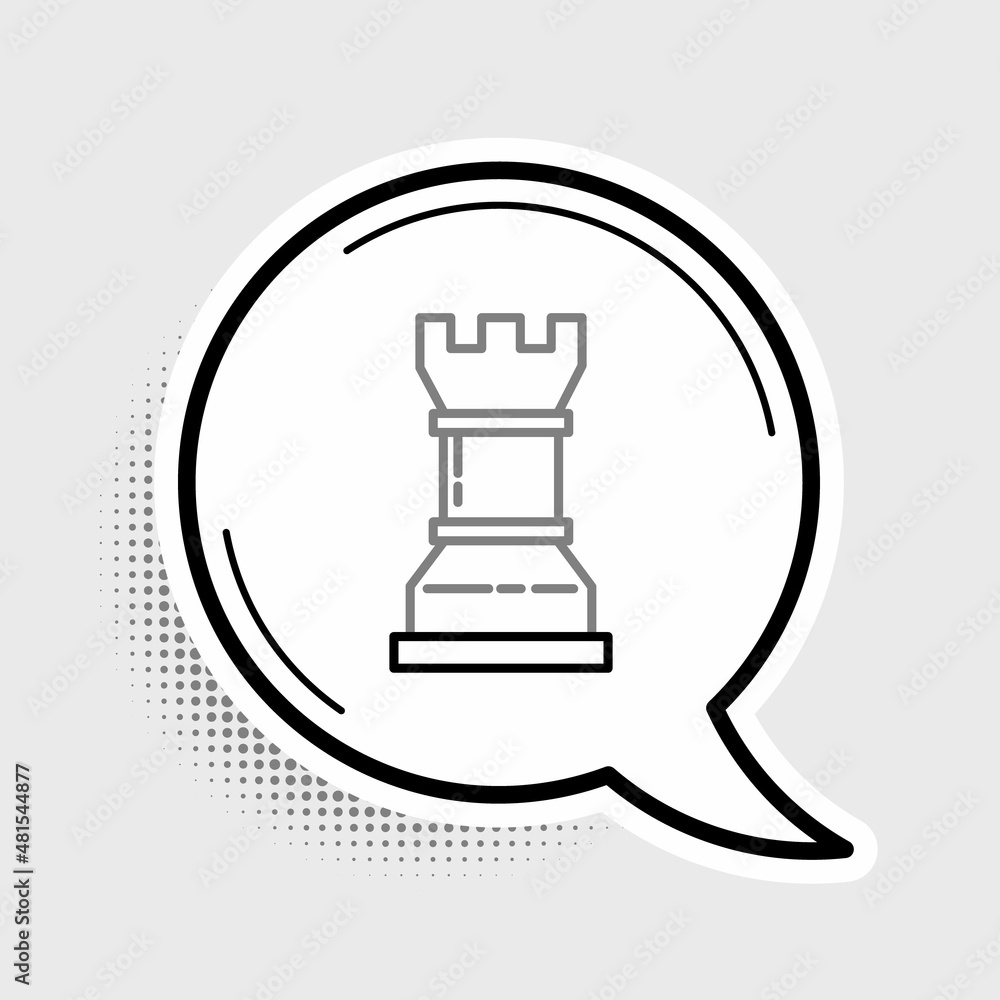Line Business strategy icon isolated on grey background. Chess symbol. Game, management, finance. Colorful outline concept. Vector Line Business strategy icon isolated on grey background. Chess symbol. Game, management, finance. Colorful outline concept. Vector