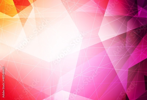 Light Pink, Yellow vector background with polygonal style.