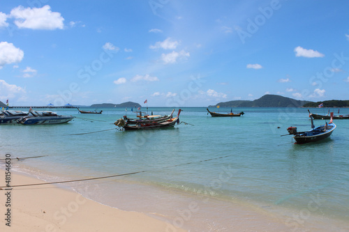 Long tail traditional boats in Thailand ocean © carlene