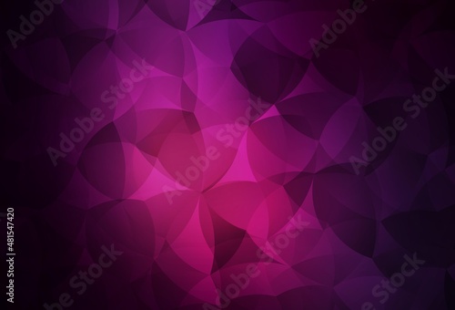 Dark Pink vector pattern with random forms.