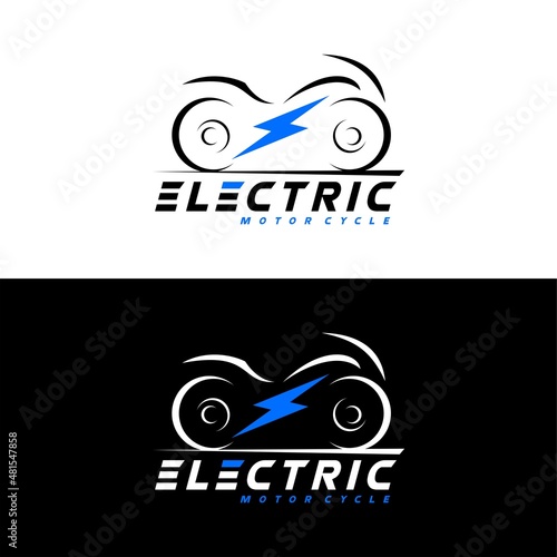 Electric bike logo design vector	