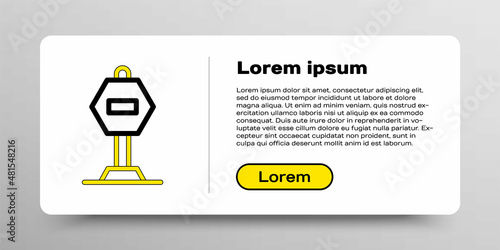 Line Stop sign icon isolated on white background. Traffic regulatory warning stop symbol. Colorful outline concept. Vector